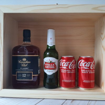 Shadow Box Display Case for bottles and cans