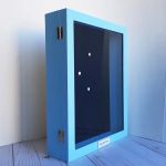 SHADOW BOX 11 x 14 x 3 PAINTED WITH SOFT VELVET BACKING AND PINS