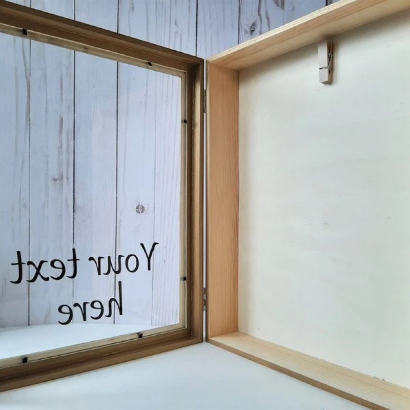 SHADOW BOX 11 x 14 x 3 PAINTED GLASS VINYL PERSONALIZATION